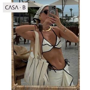 SOON💫to CASA B| Soléa Riviera Bikini & Wrap Skirt Luxe Swimwear Set